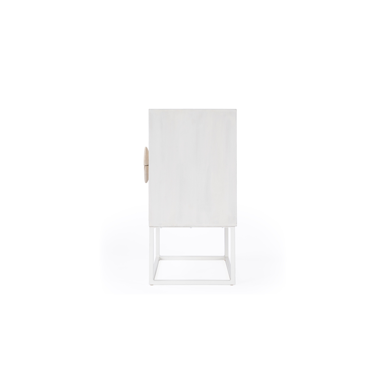 Lennasa White 2 Drawers Wood End Table