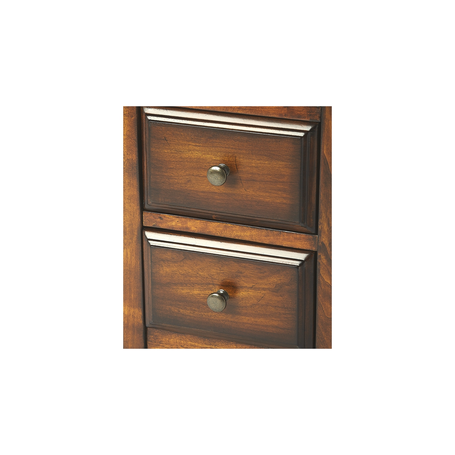 Butler Specialty Marcus Antique Cherry Chairside Table in Brown