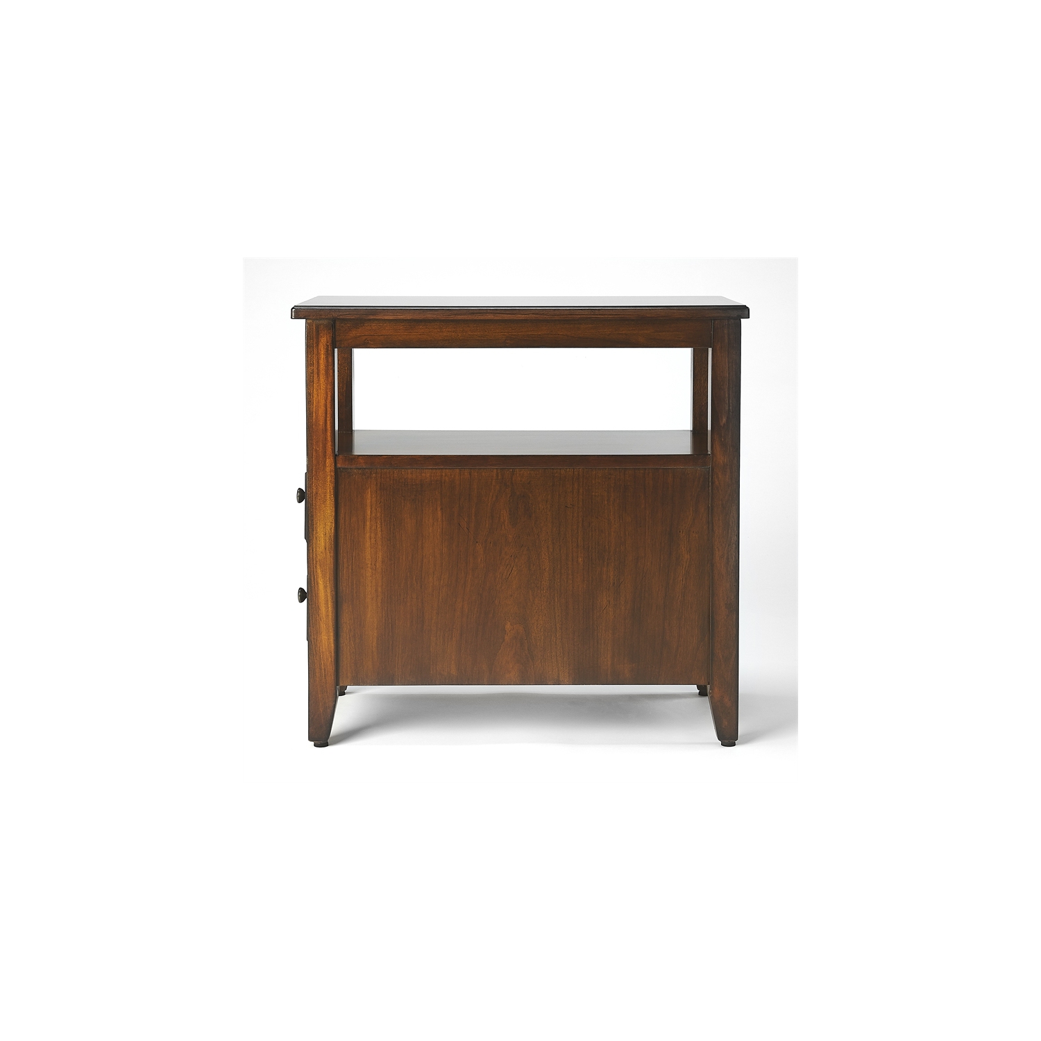 Butler Specialty Marcus Antique Cherry Chairside Table in Brown