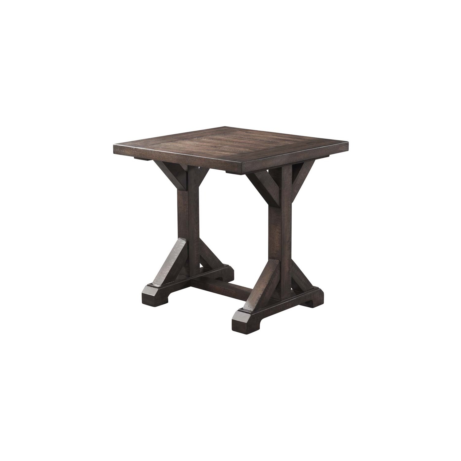 Table de bout Flynn Trestle de Picket House Furnishings, noyer