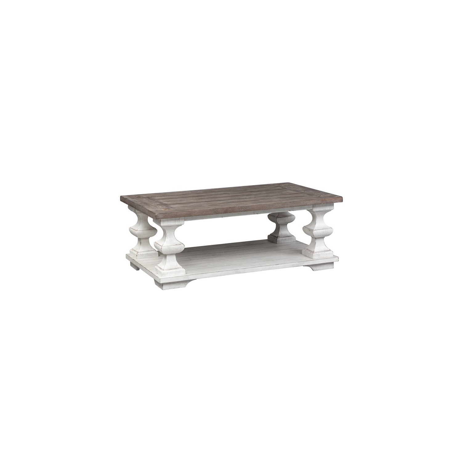 Liberty Furniture Traditional Wood White Sedona Cocktail Table