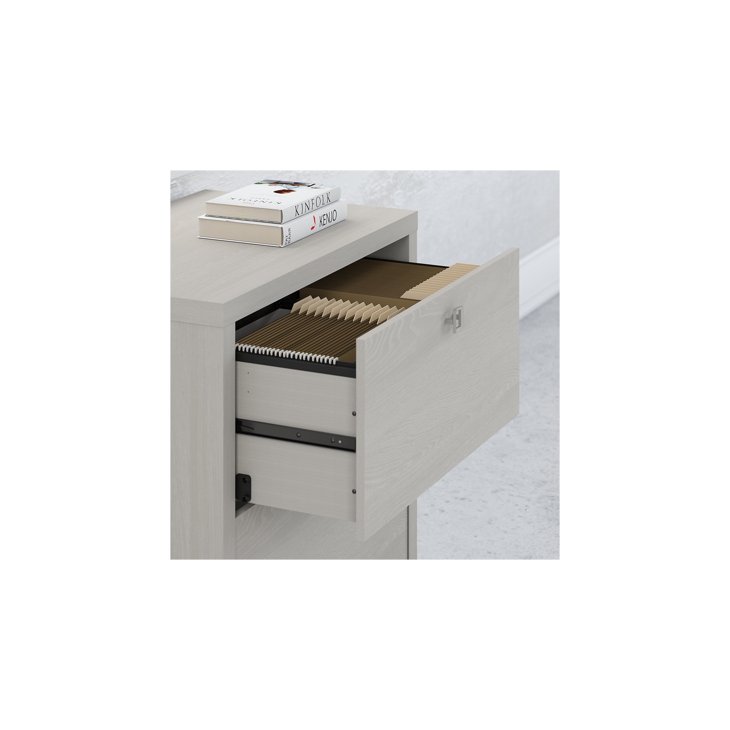Office by kathy ireland Echo Lateral File Cabinet in Gray Sand