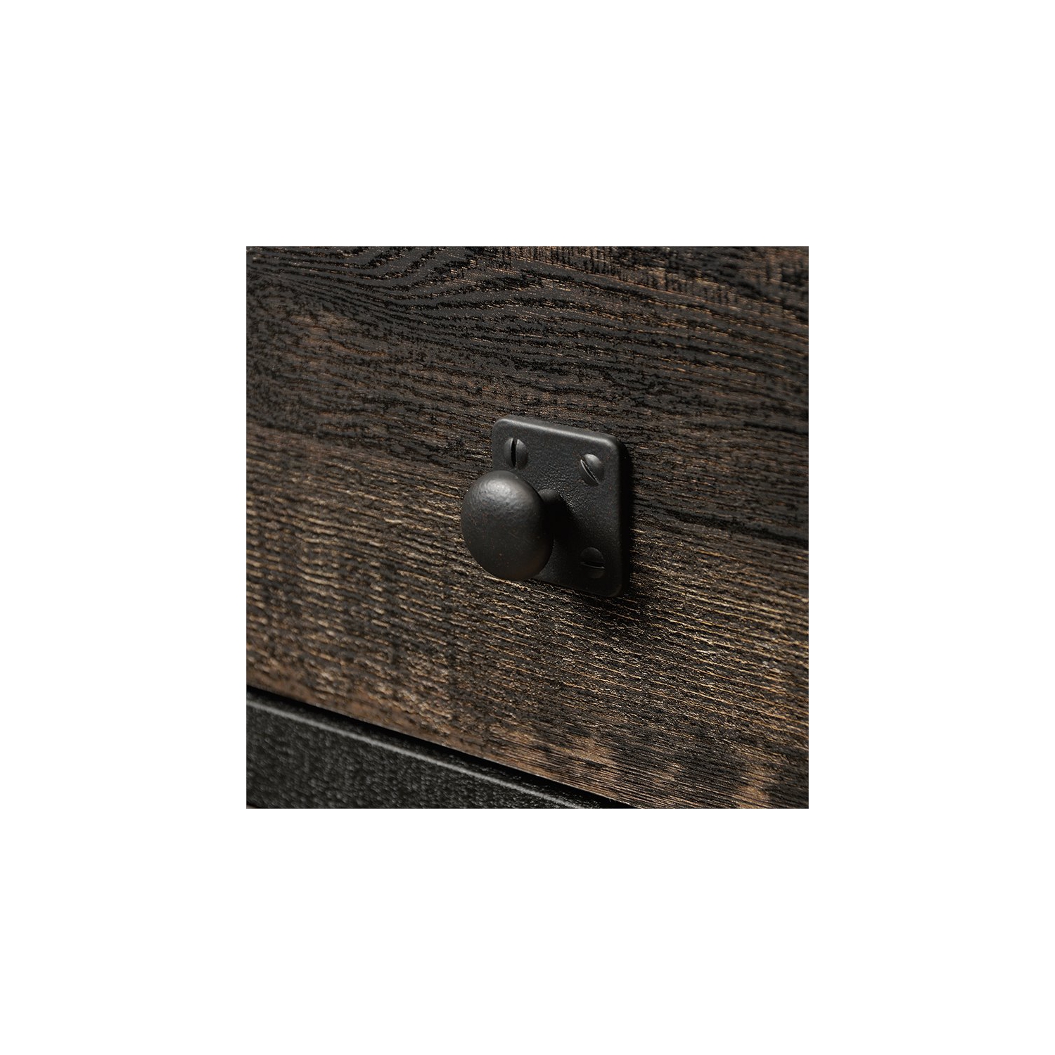 Sauder – Classeur mobile à 2 tiroirs Steel River, chêne charbon/noir