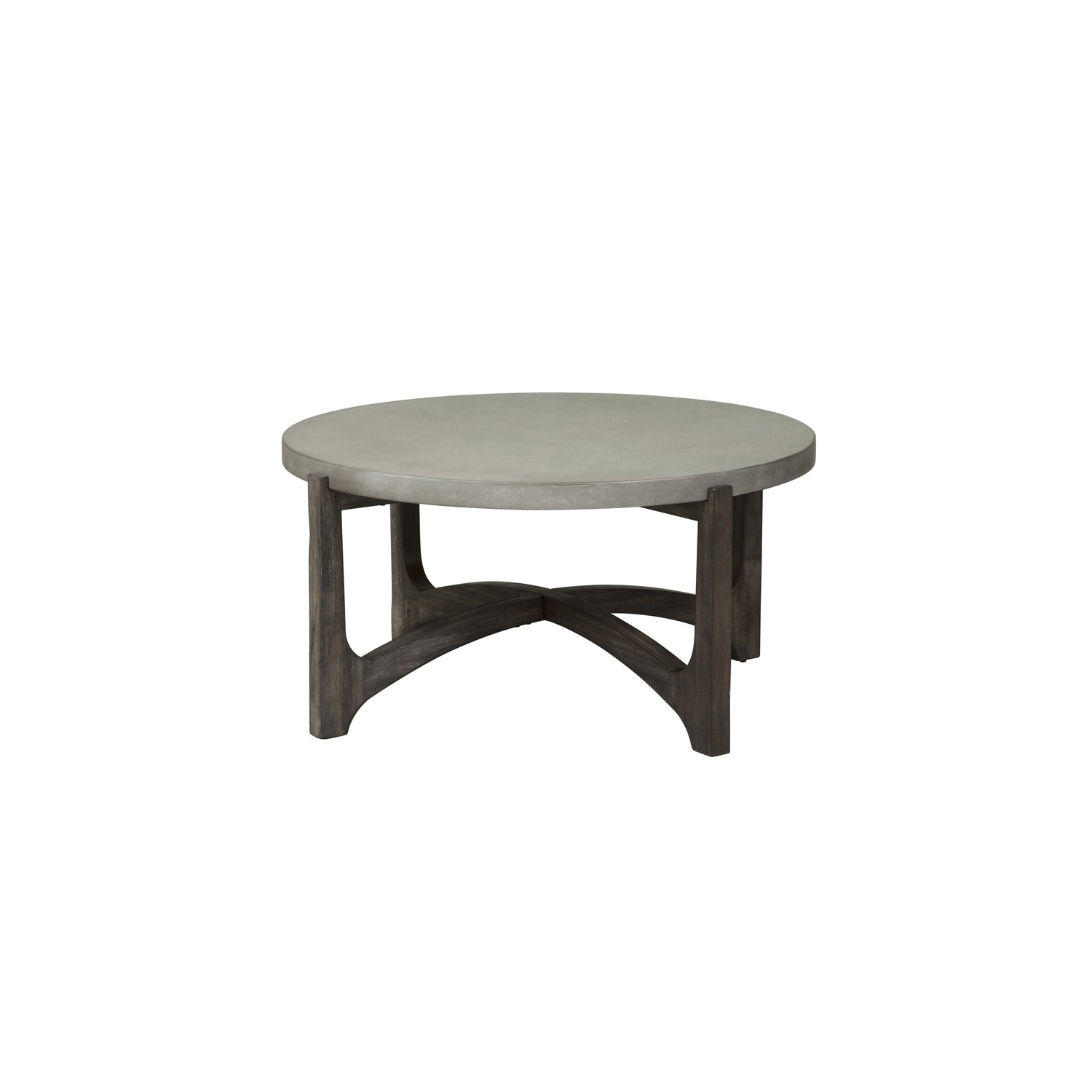 Table basse ronde Cascade, brun foncé