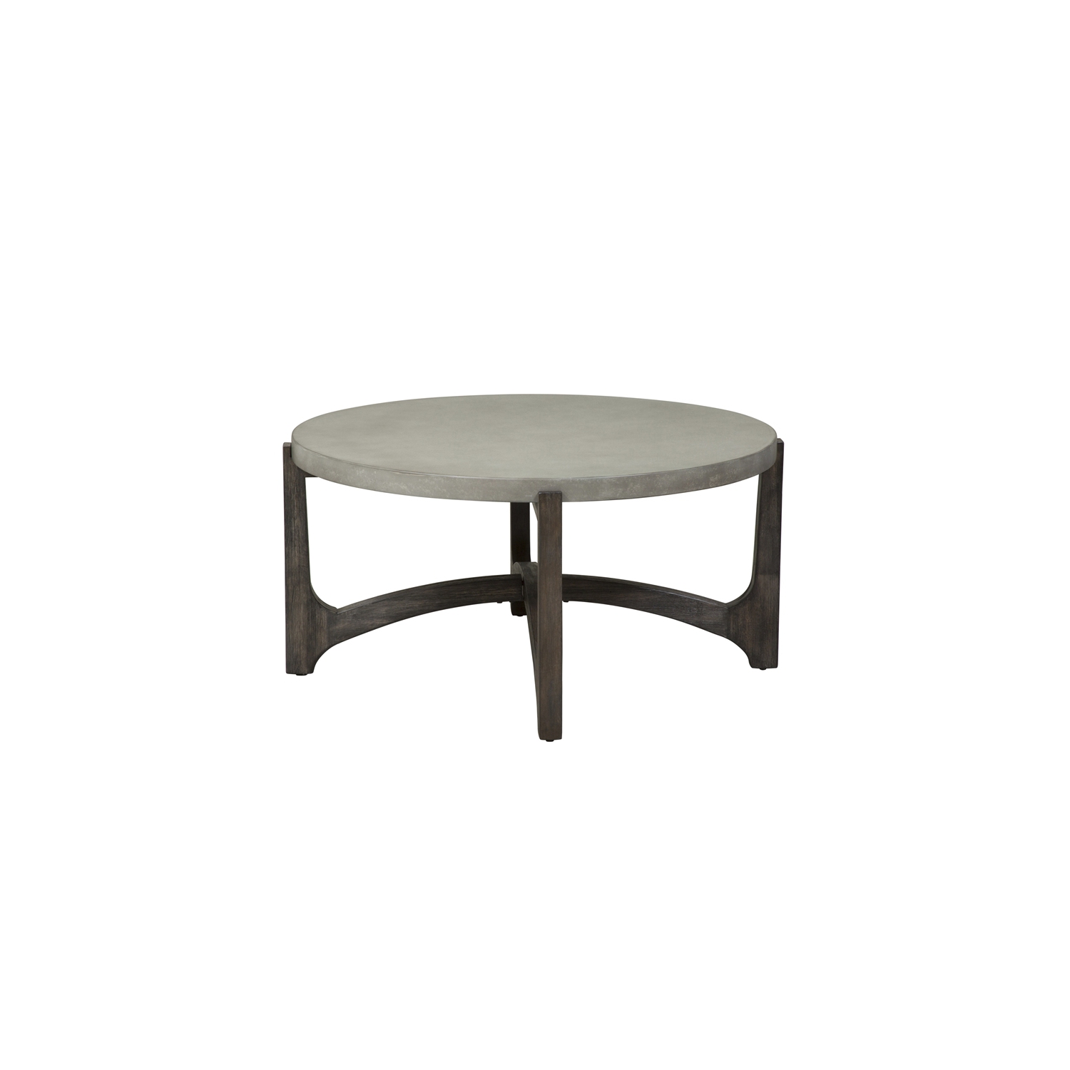 Table basse ronde Cascade, brun foncé