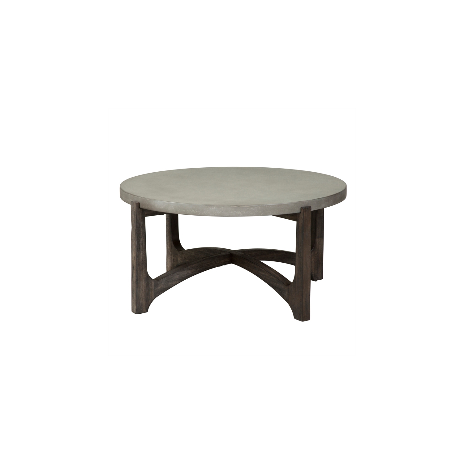 Table basse ronde Cascade, brun foncé