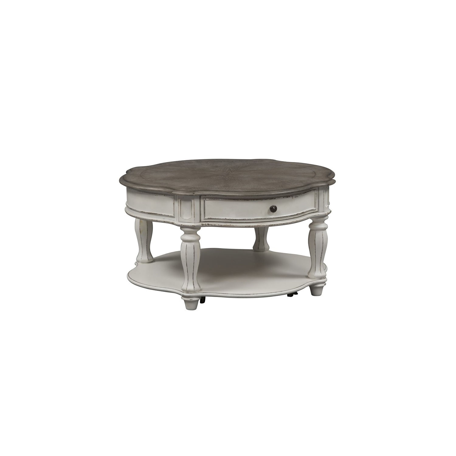 Ensemble de 3 pièces incluant une table basse ronde et une table de bout