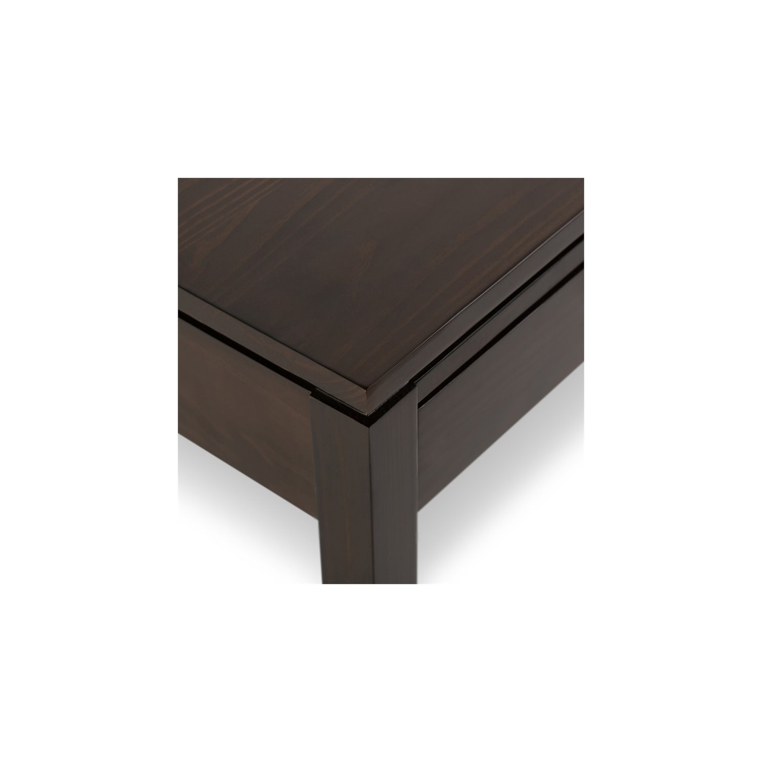 Simpli Home Cosmopolitan Solid Wood Coffee Table with Drawers in Mahogany Brown