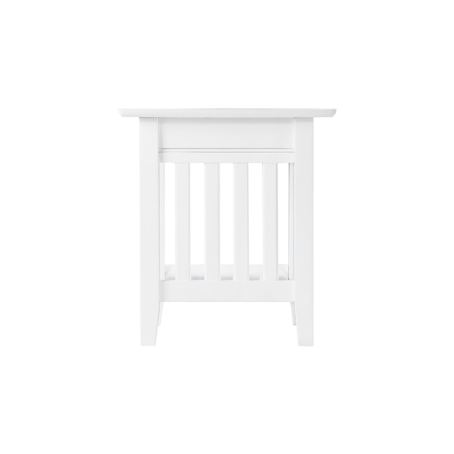 AFI Mission 20" Charger End Table in White