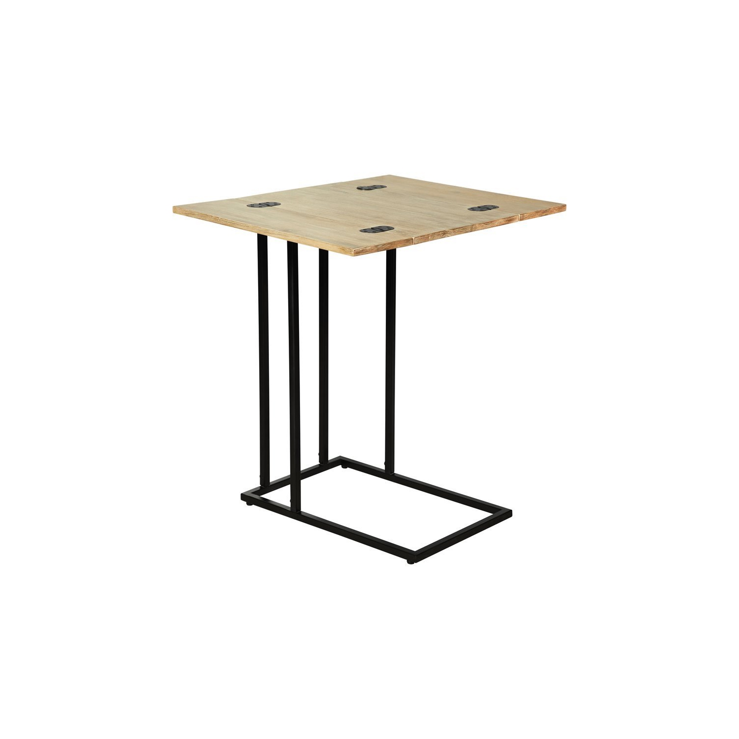 Serta Harton Rustic Expandable C Side Table Natural Brown