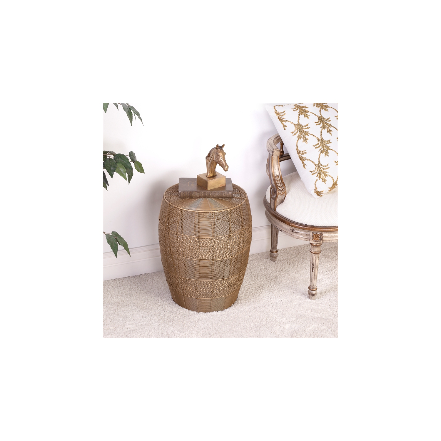 Butler Bellarose Gold Metal End Table