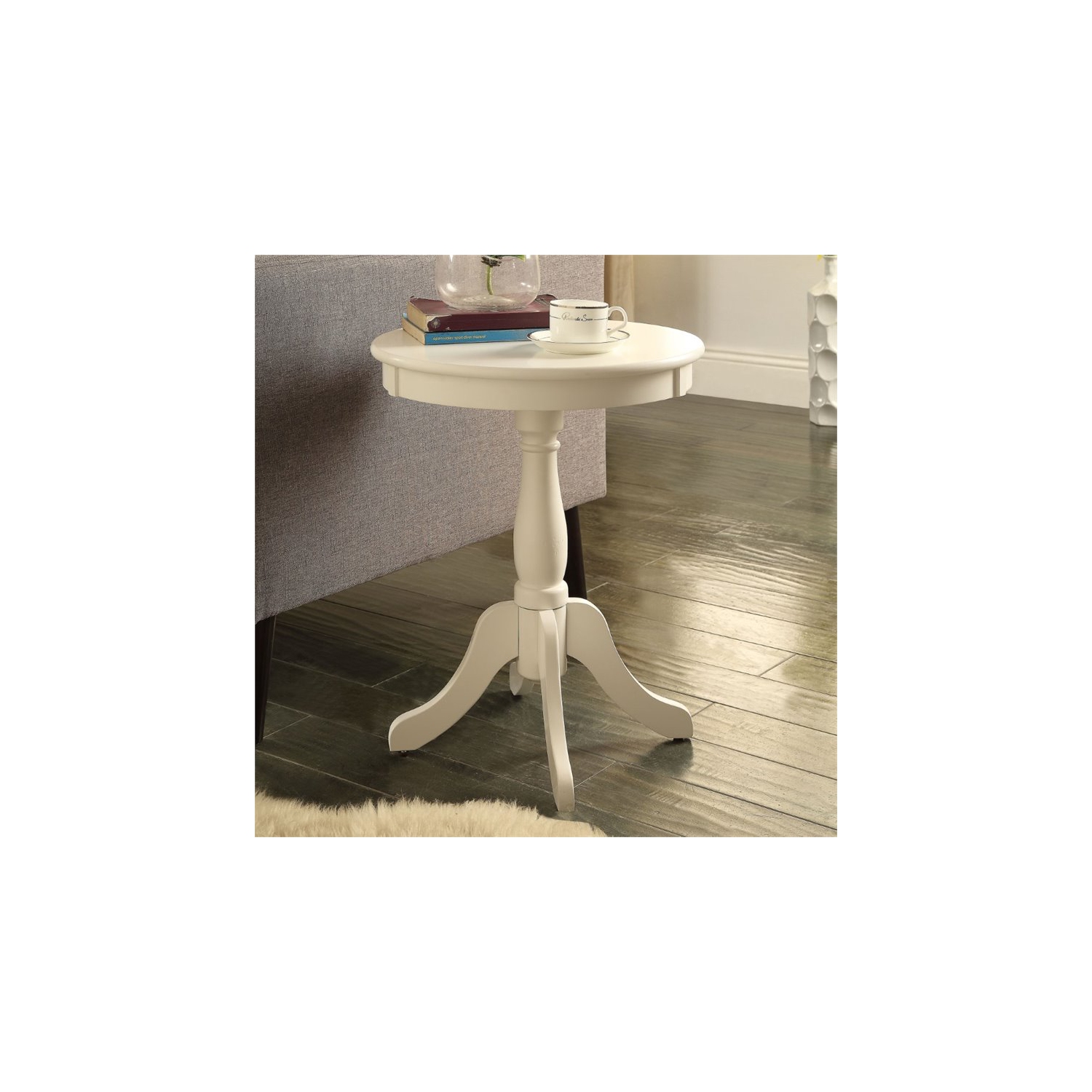 ACME Alger End Table in White