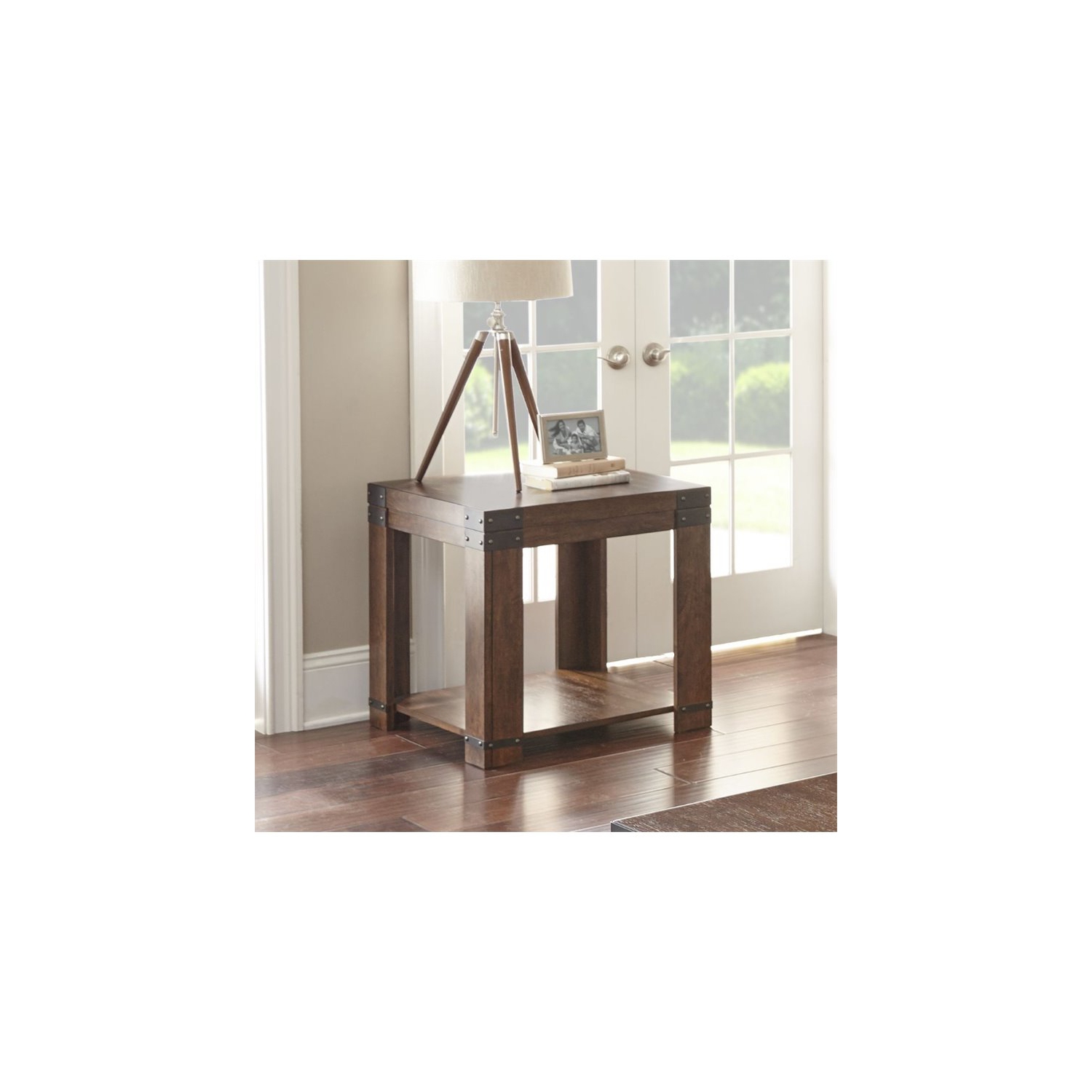 Arusha Square End Table in Medium Cherry