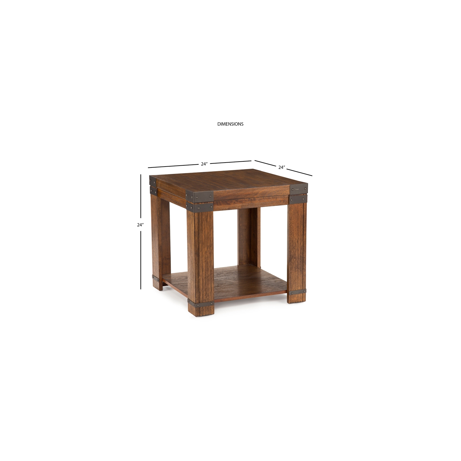 Arusha Square End Table in Medium Cherry
