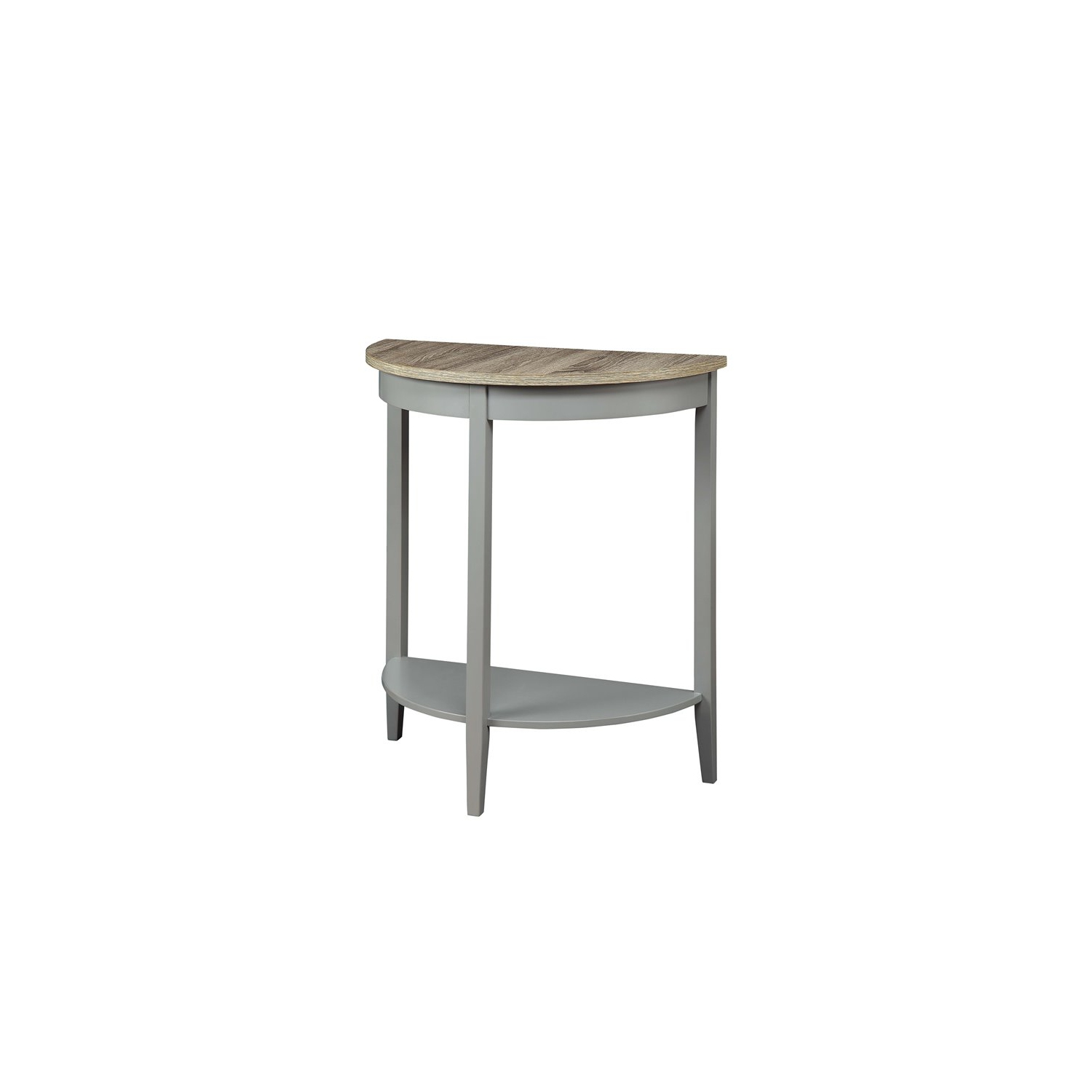 LA console ACME Justino est en chêne gris et gris