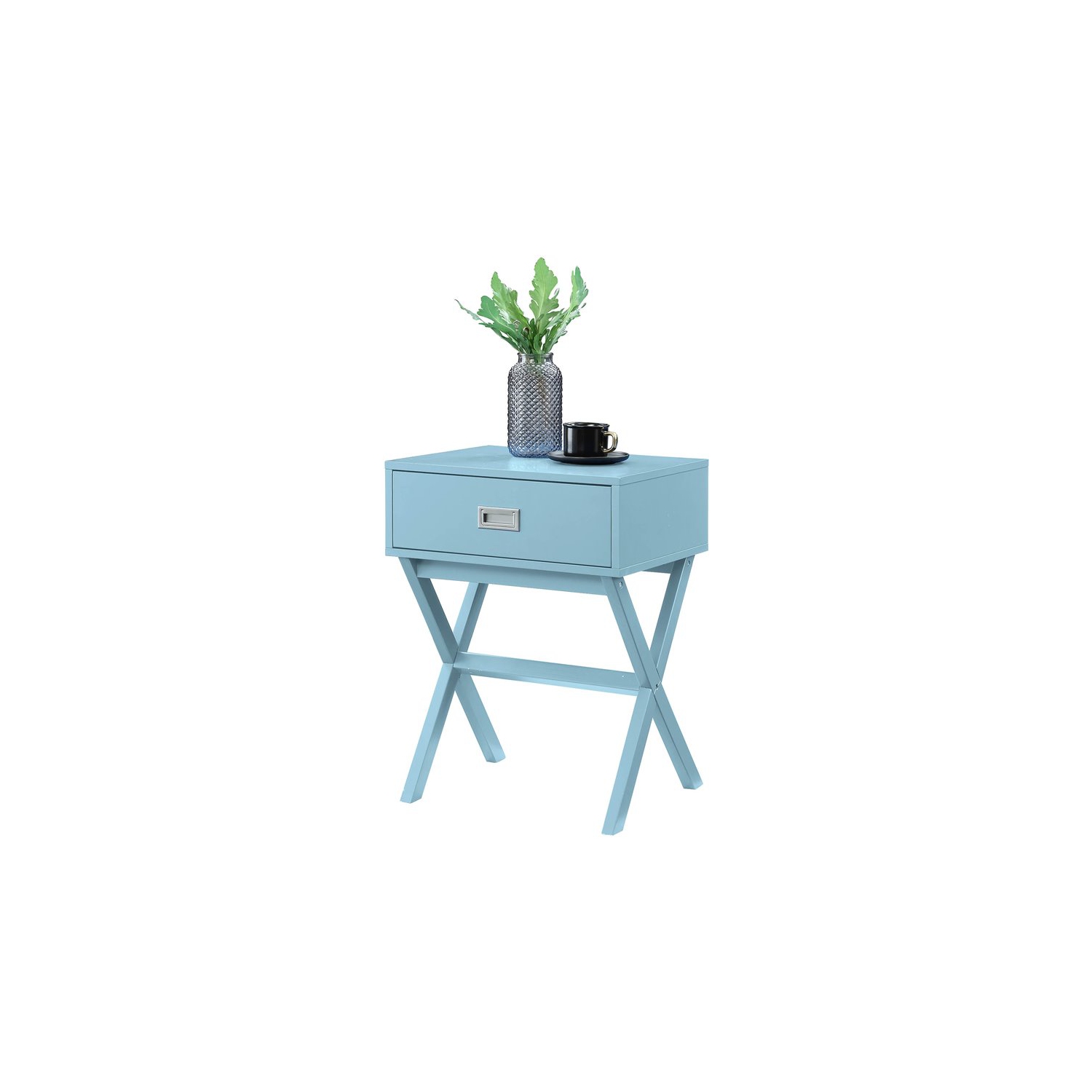 Convenience Concepts Designs2Go Landon One-Drawer End Table in Mint Green Wood