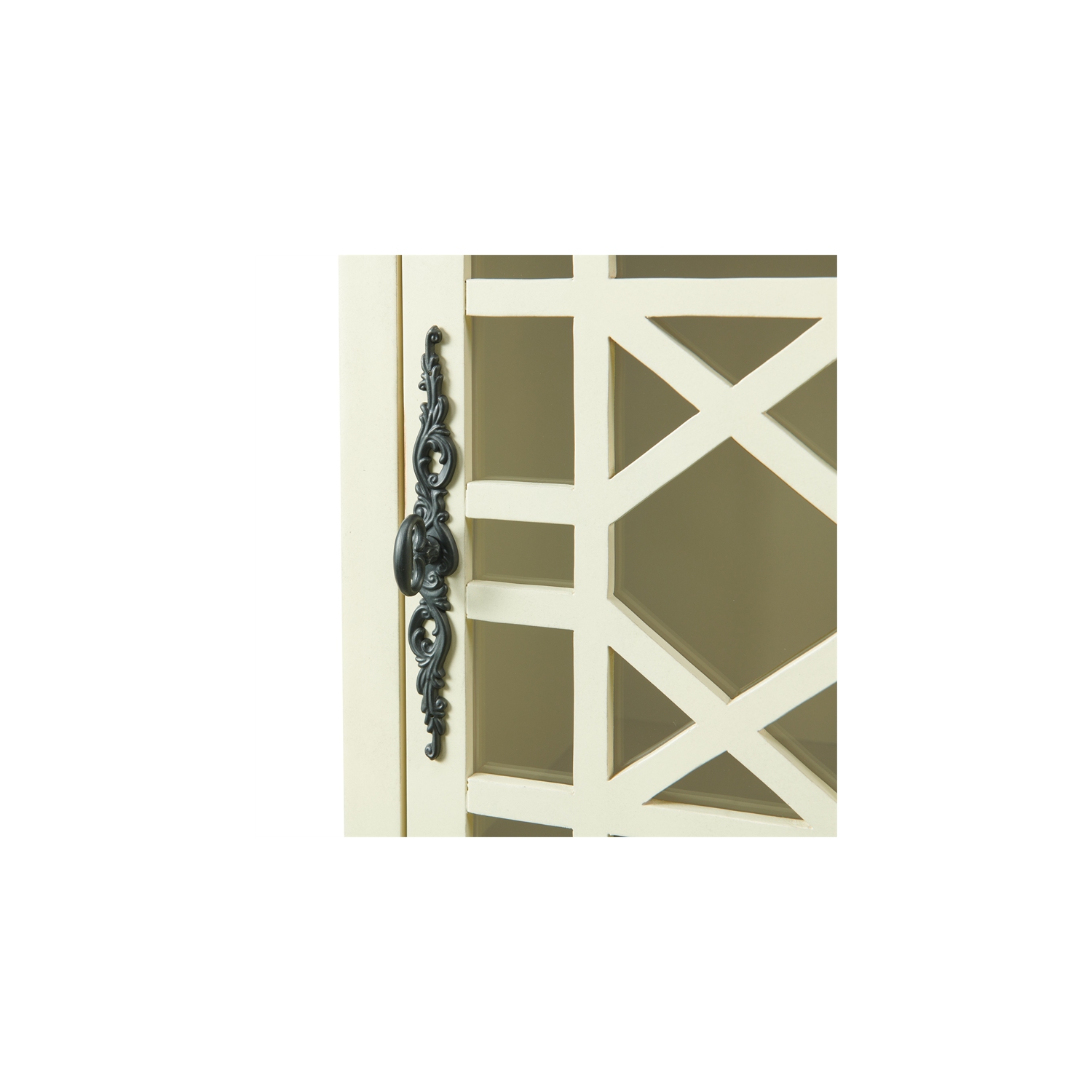 Bowery Hill Traditional Chairside Wood Table in Antique White