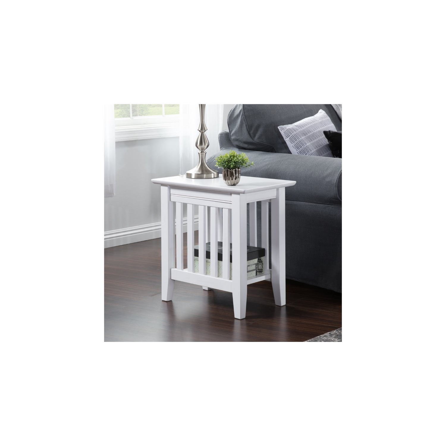 AFI Mission 14" End Table in White