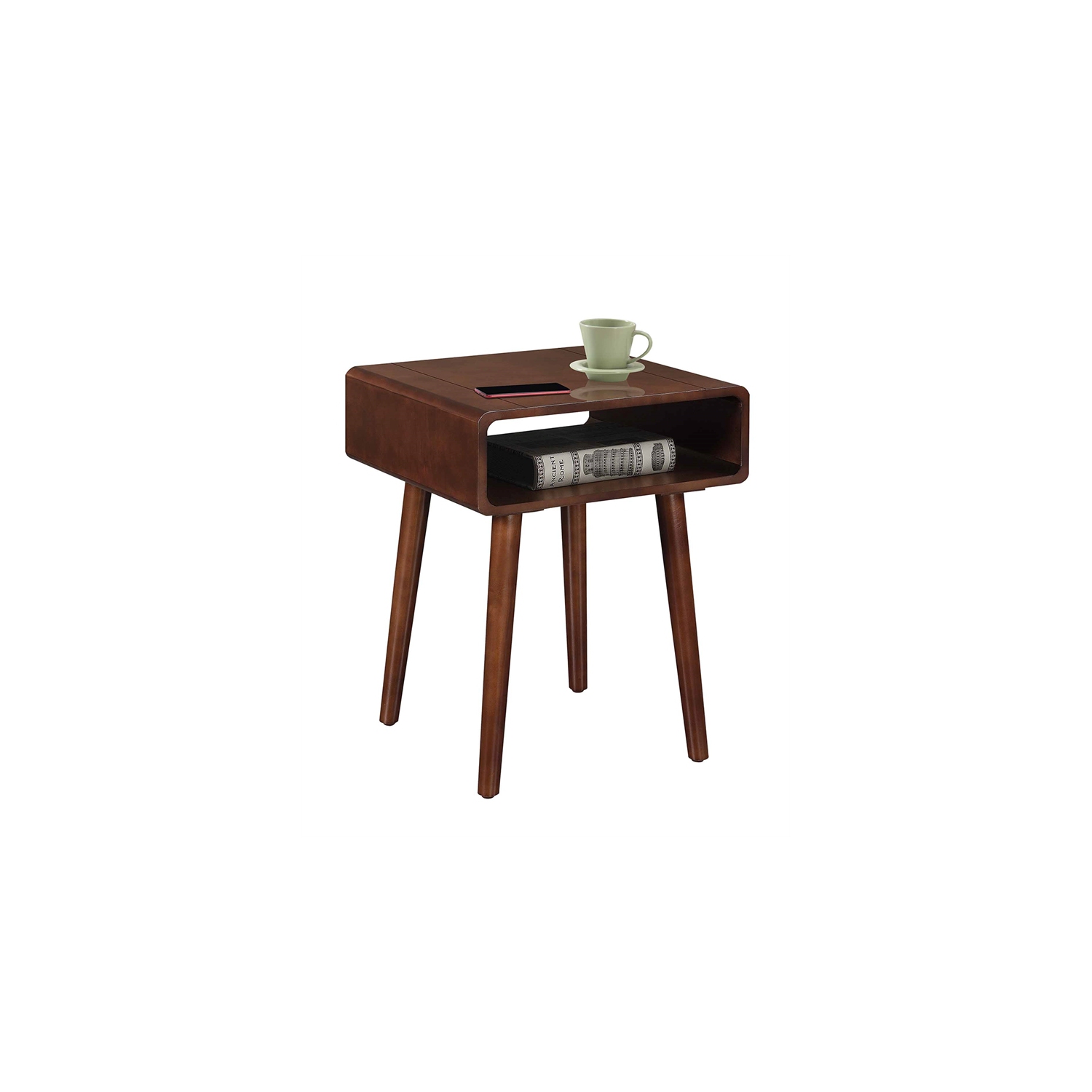 Convenience Concepts Napa Valley End Table in Espresso Wood Finish