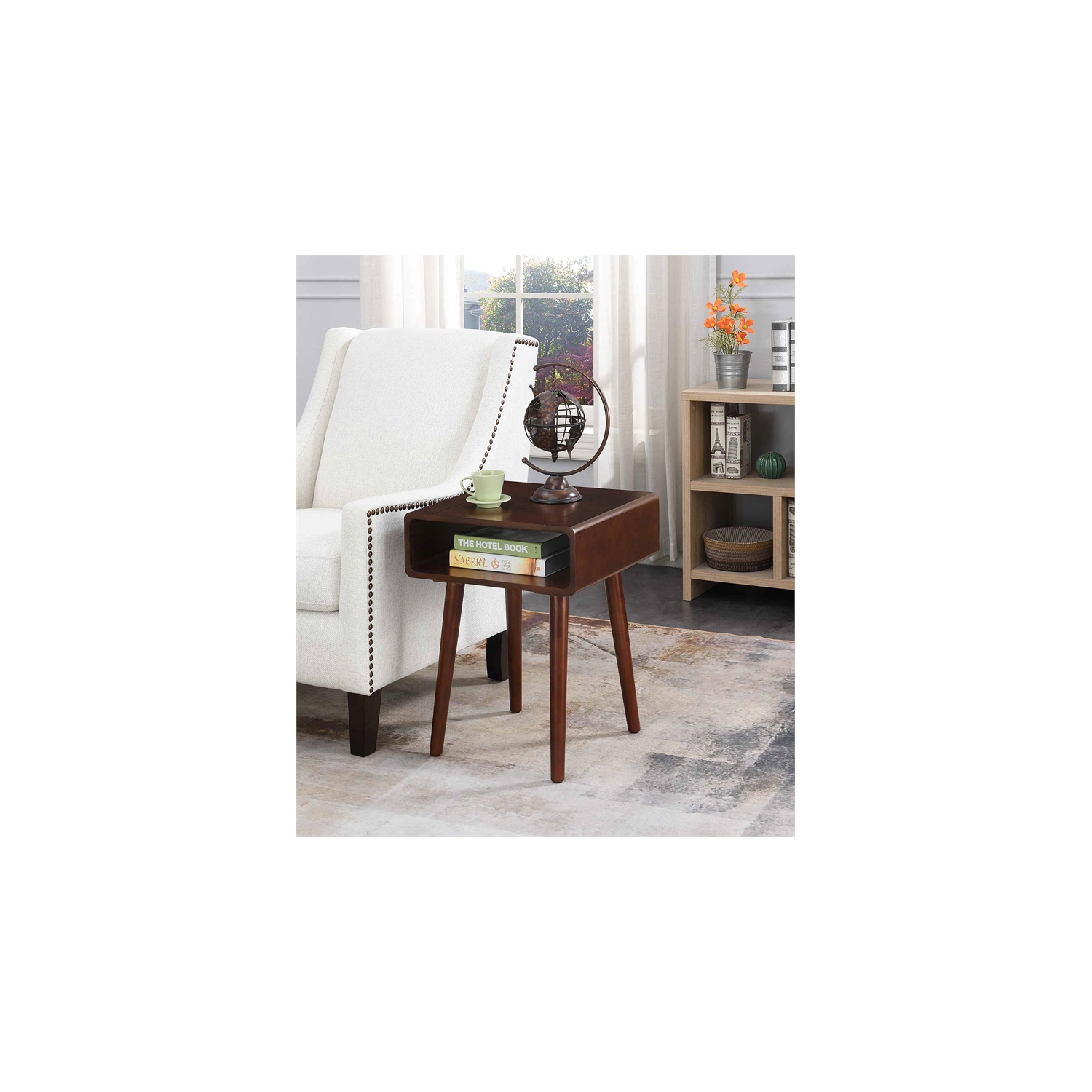 Convenience Concepts Napa Valley End Table in Espresso Wood Finish