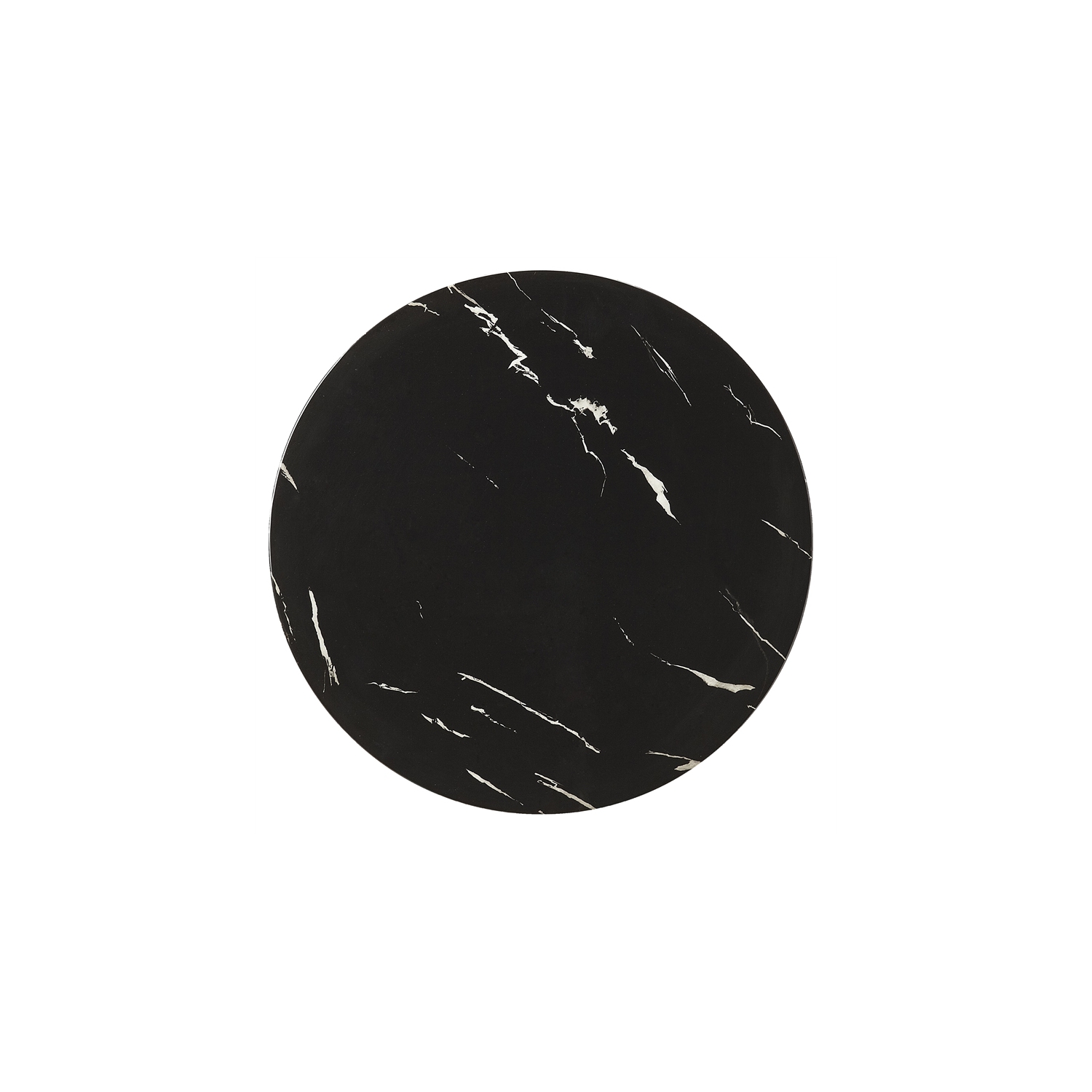 Butler Specialty Transitional Shounderia Marble Accent Table in Black and Gold