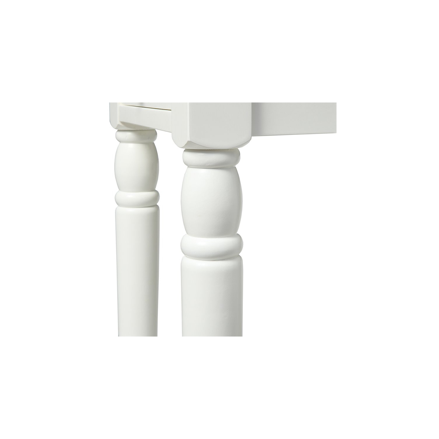 French Country One-Drawer End Table in Driftwood and White Wood Finish