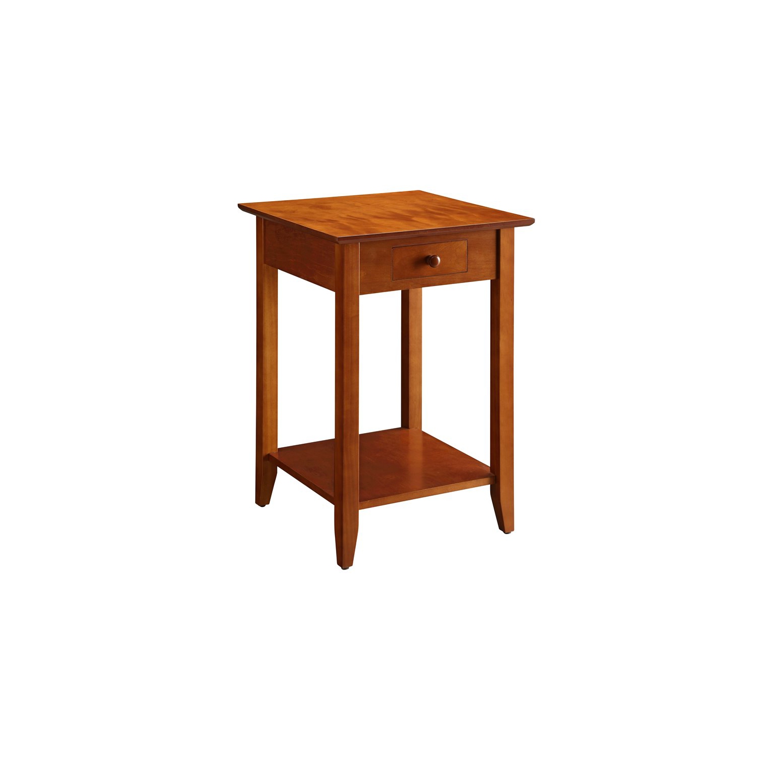 Convenience Concepts American Heritage End Table with Drawer in Cherry Wood
