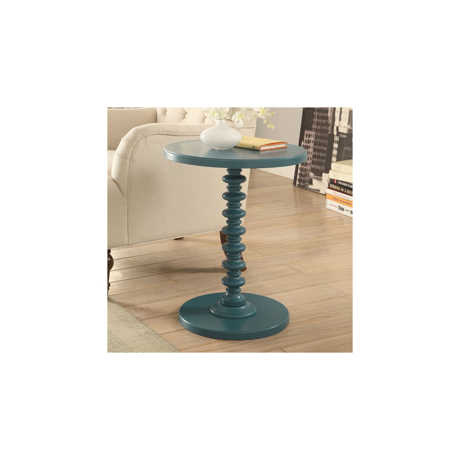 Bowery Hill End Table in Teal