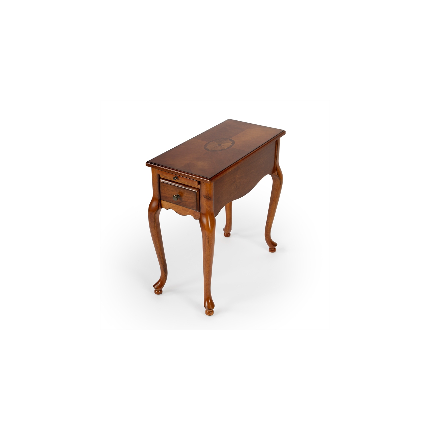 Butler Croydon Olive Ash Burl Chairside Table in Brown