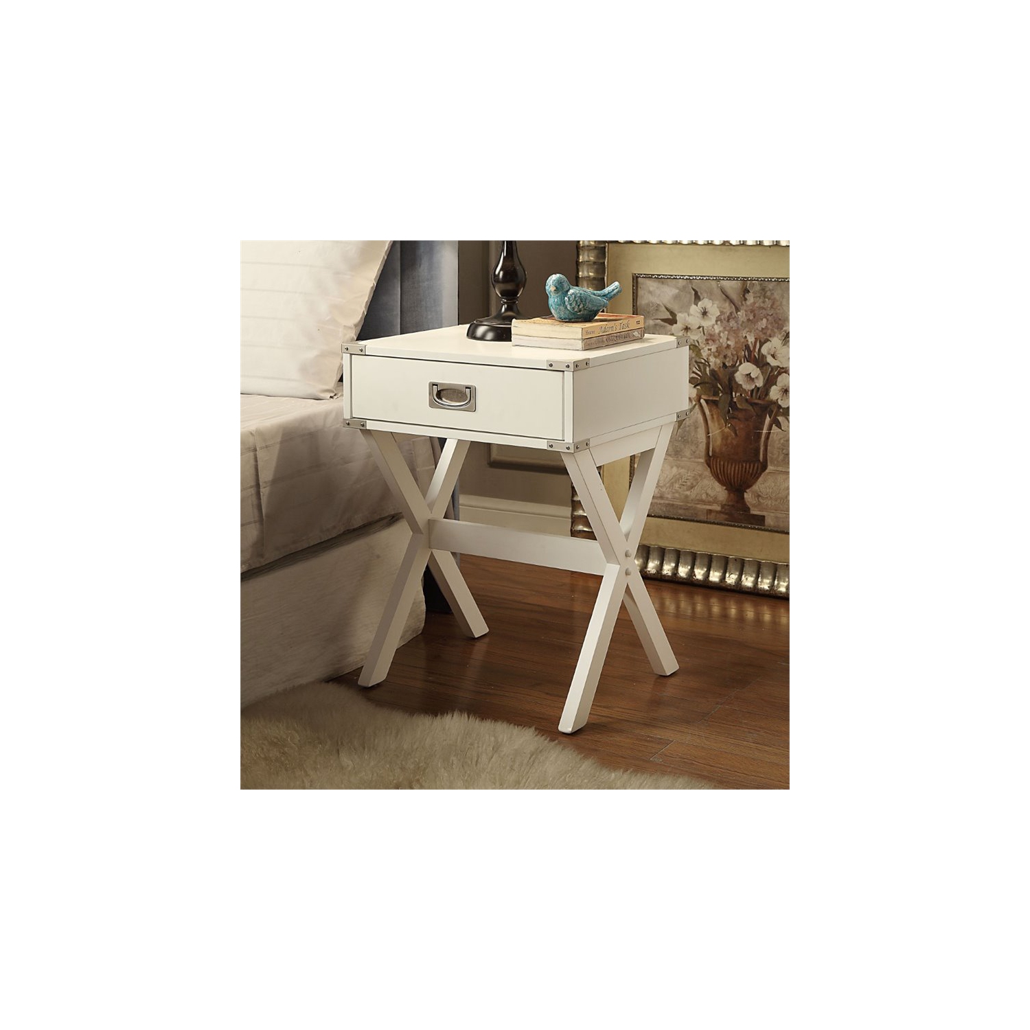 ACME Babs End Table in White