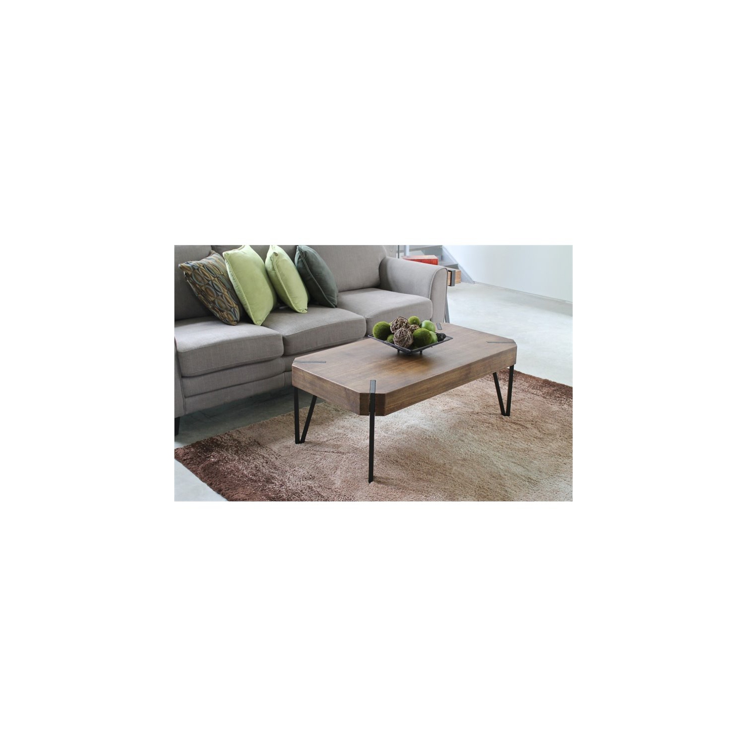 International Caravan Hamburg Hexagon Wood Coffee Table