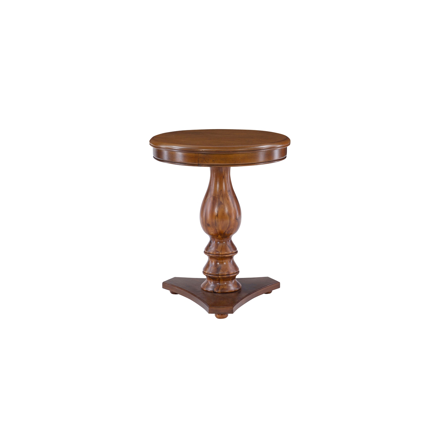 Linon Bree Wood Accent Side Table in Hazelnut Brown