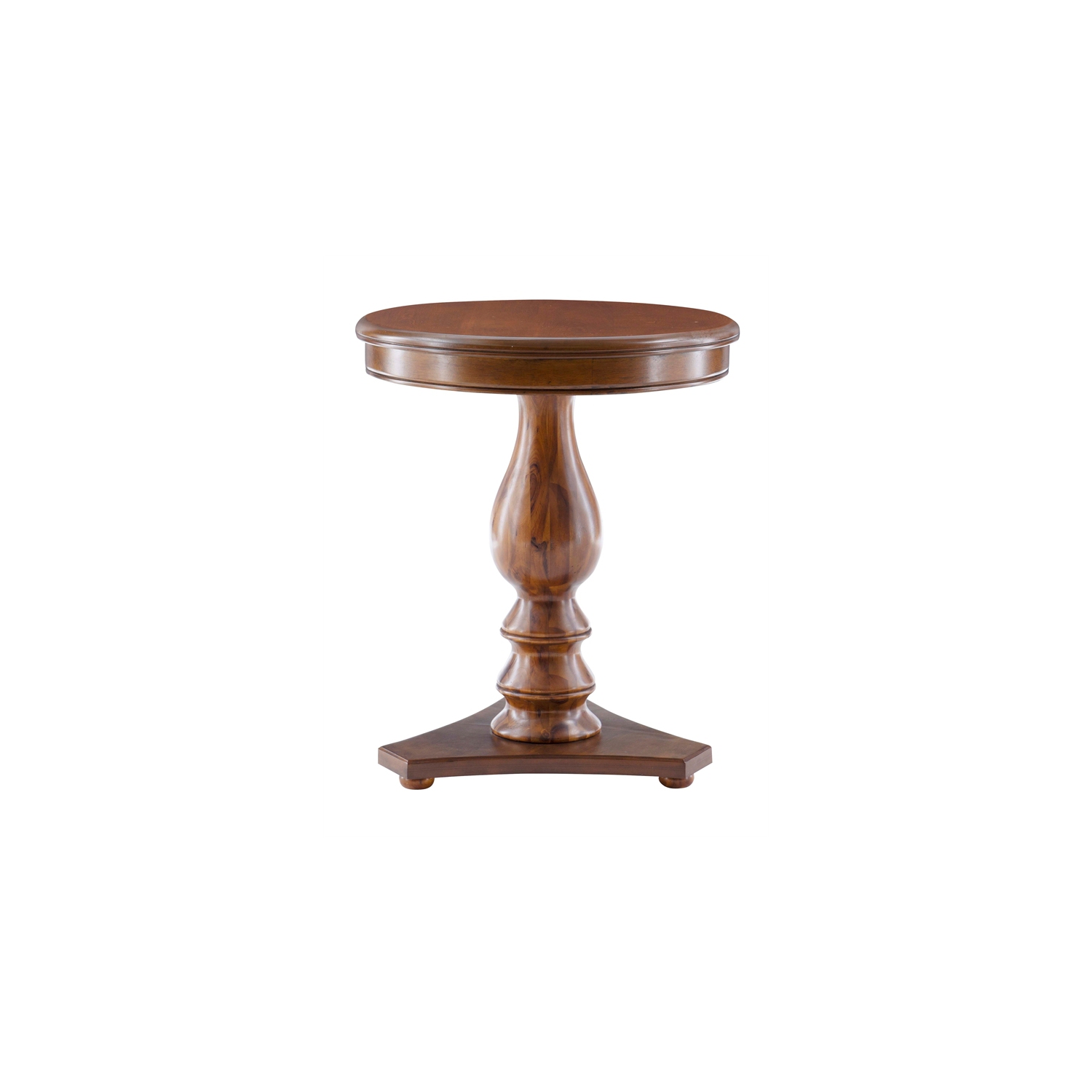 Linon Bree Wood Accent Side Table in Hazelnut Brown