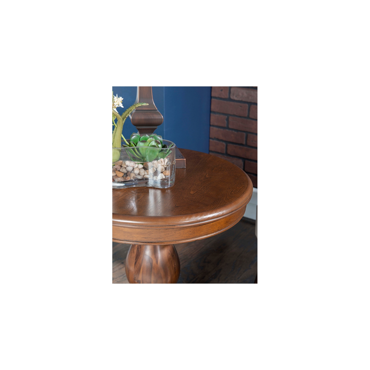 Linon Bree Wood Accent Side Table in Hazelnut Brown