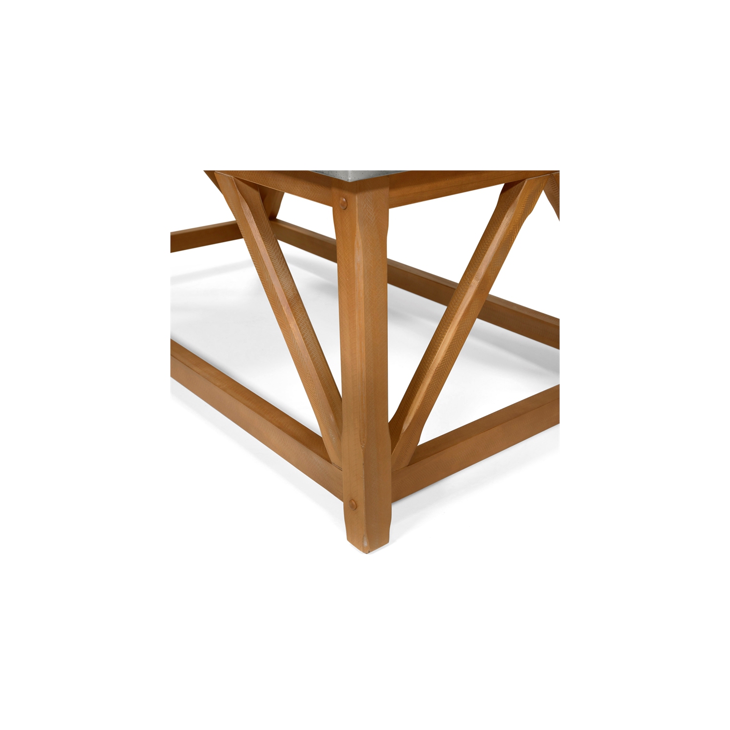 Furniture of America Marqueze Industrial Wood Coffee Table in Natural Tone