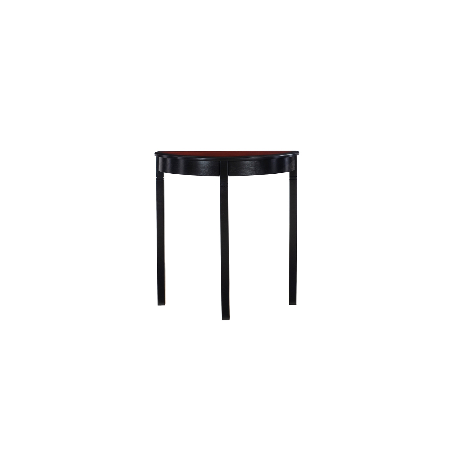 Table console Linon Camden demi Lune, bois noir