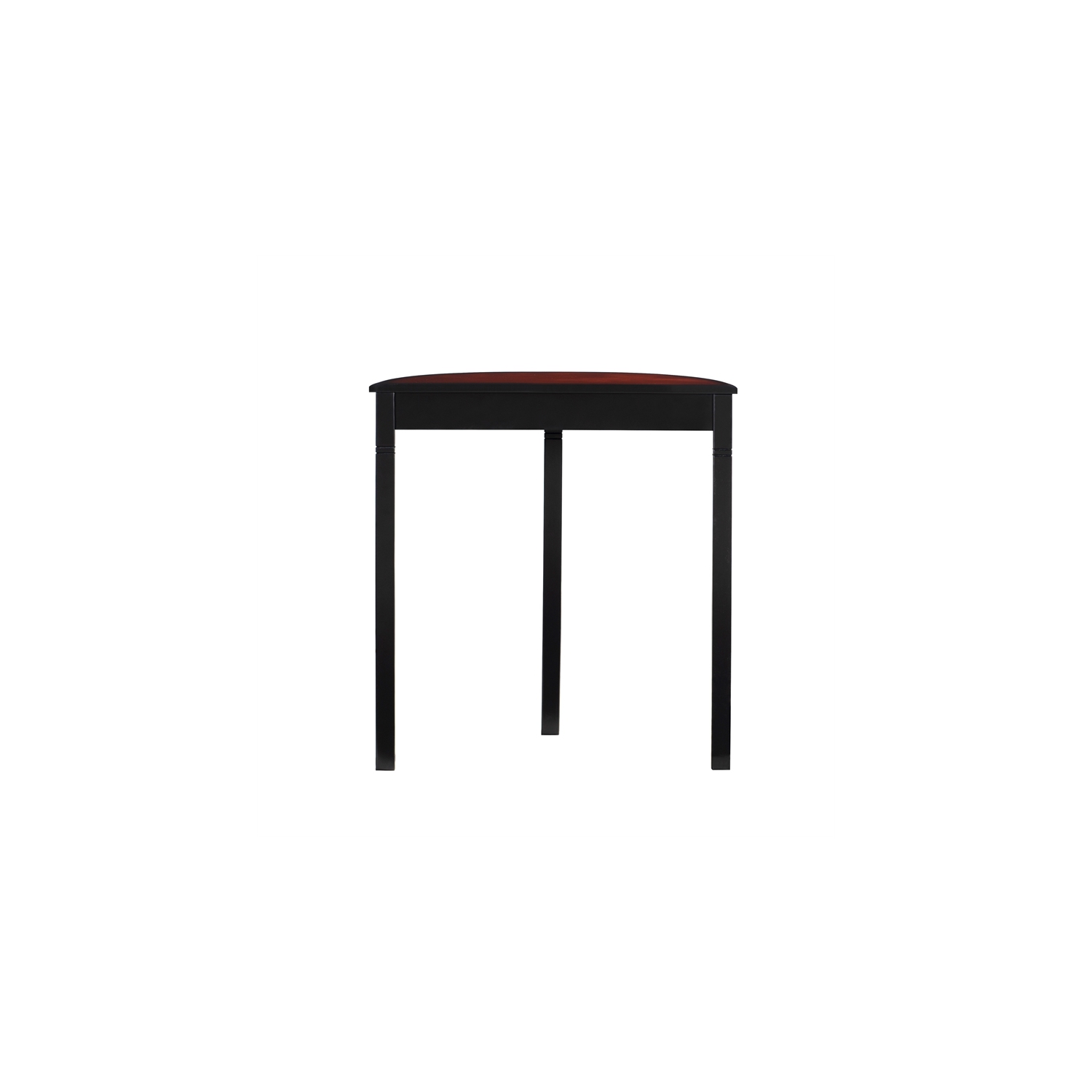Table console Linon Camden demi Lune, bois noir
