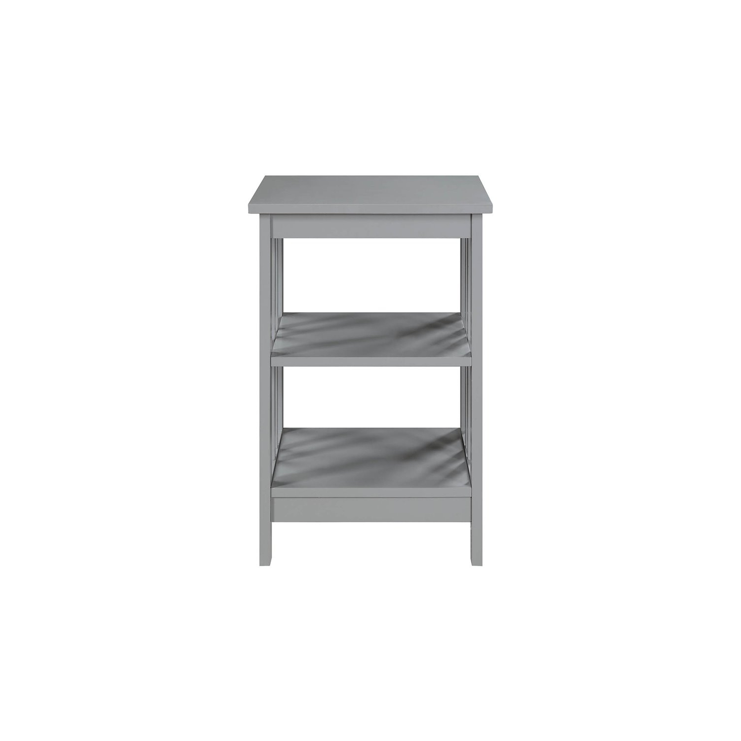 Convenience Concepts Mission 16" Square End Table in Gray Wood Finish