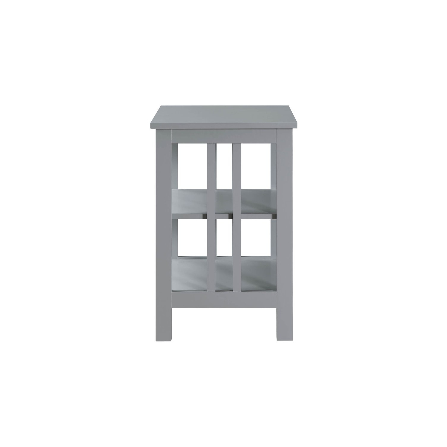 Convenience Concepts Mission 16" Square End Table in Gray Wood Finish