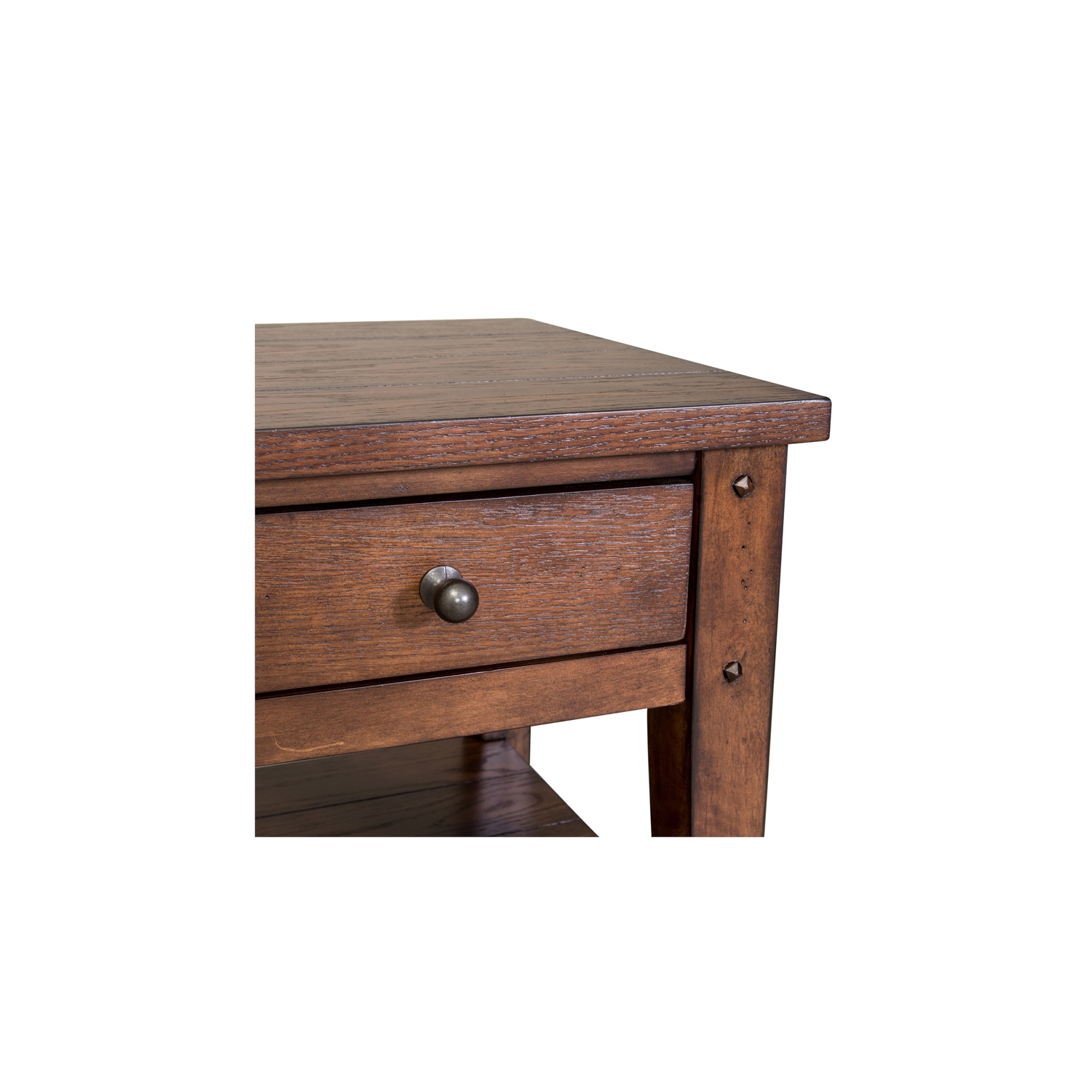 Lake House Dark Brown Chair Side Table