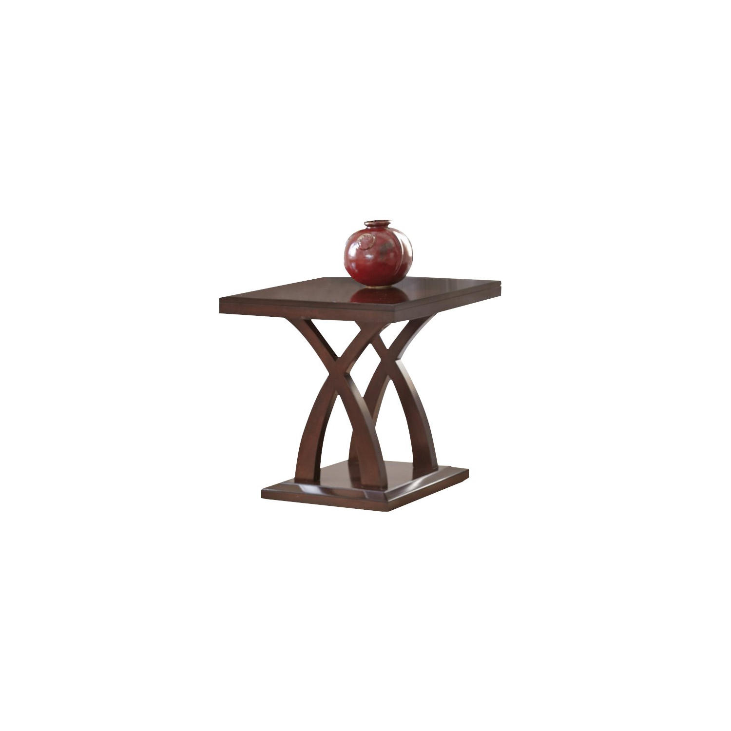 Jocelyn Square End Table in Espresso Cherry Wood