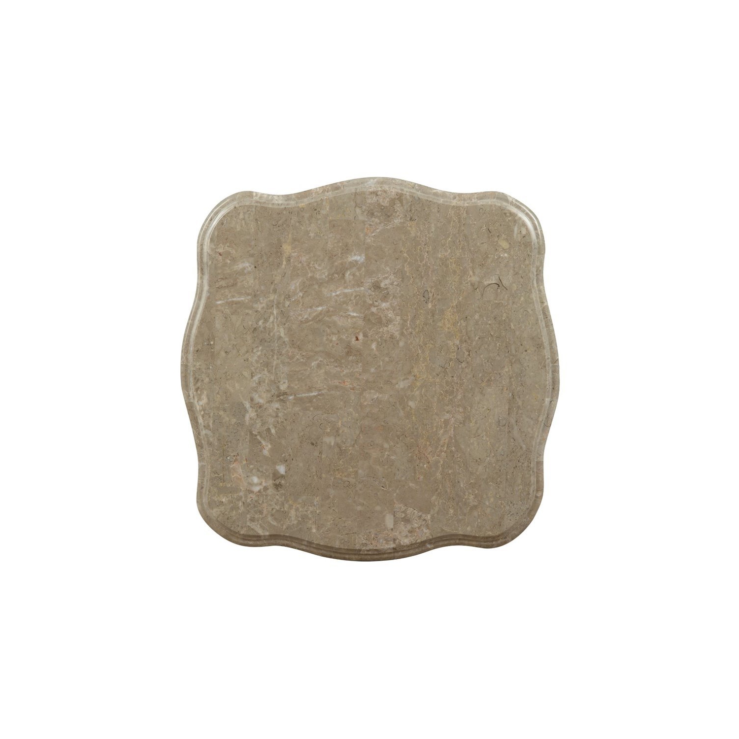 ACME Gorsedd End Table in Marble and Antique White