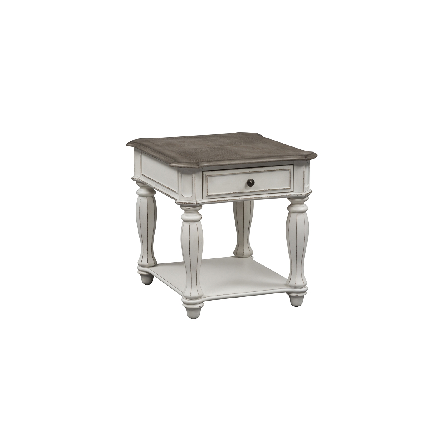 Magnolia Manor White End Table