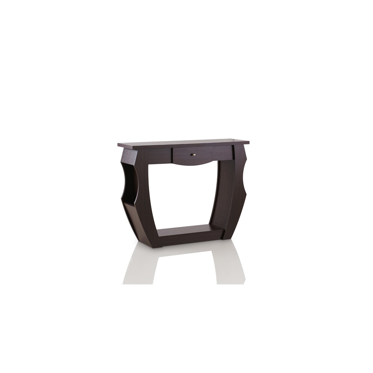 Meuble en bois contemporain à 1 tiroir Trunta de Furniture of America - Noyer