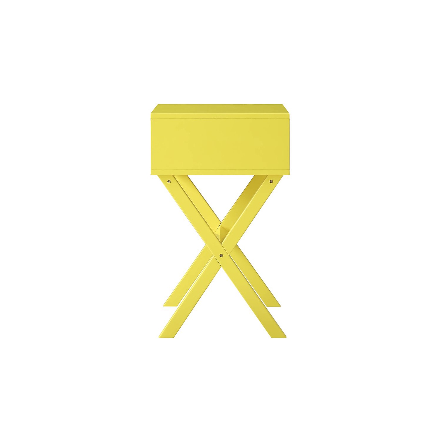 Convenience Concepts Designs2Go Landon One-Drawer End Table in Yellow Wood