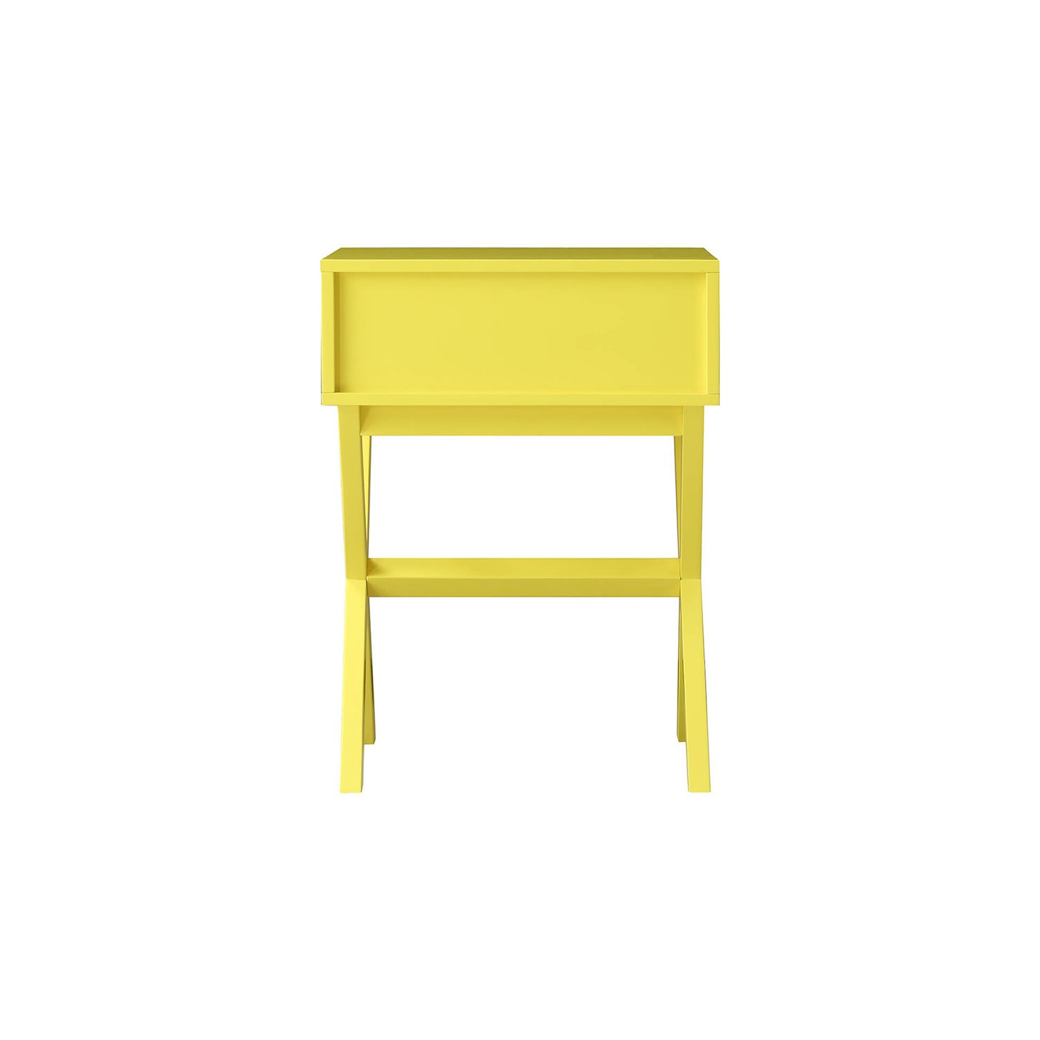 Convenience Concepts Designs2Go Landon One-Drawer End Table in Yellow Wood