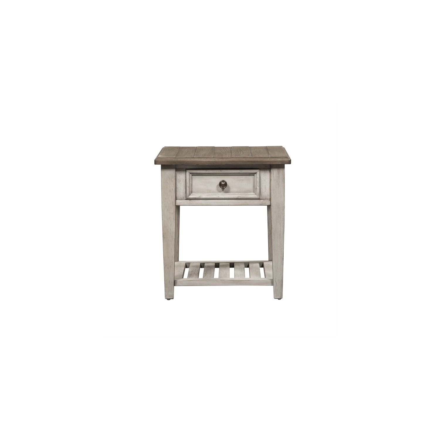 Heartland Off White Wood Drawer End Table