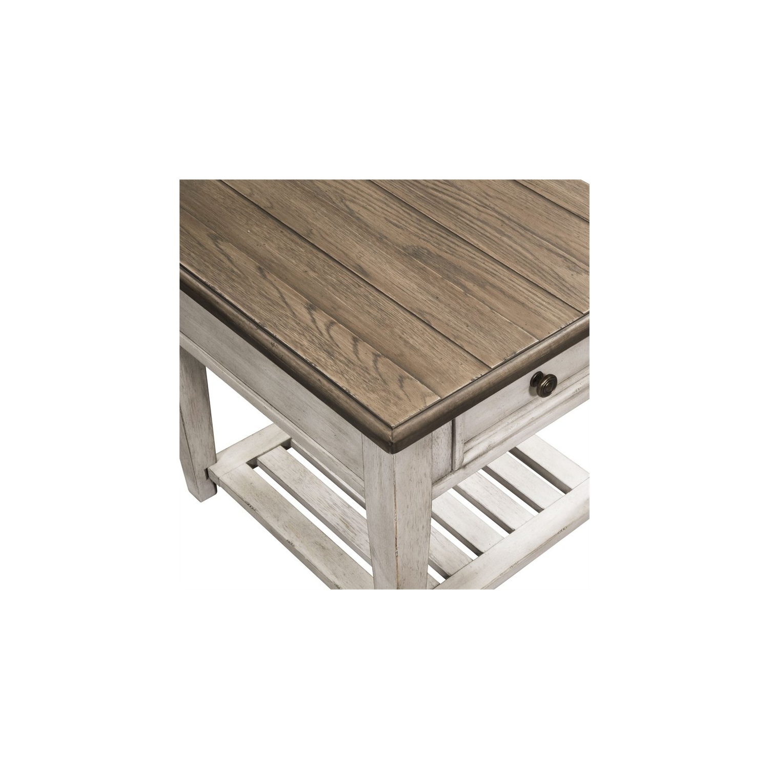 Heartland Off White Wood Drawer End Table