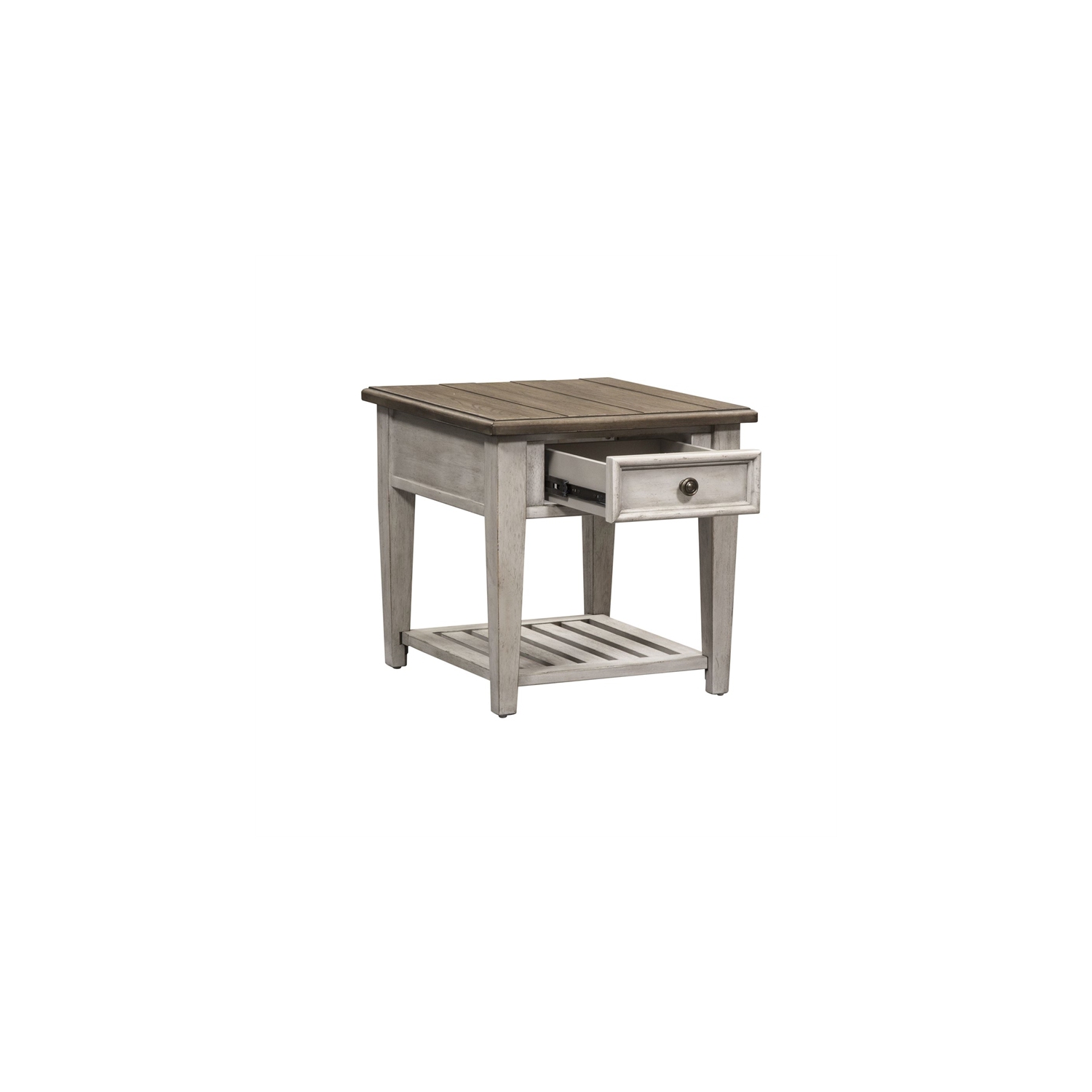 Heartland Off White Wood Drawer End Table