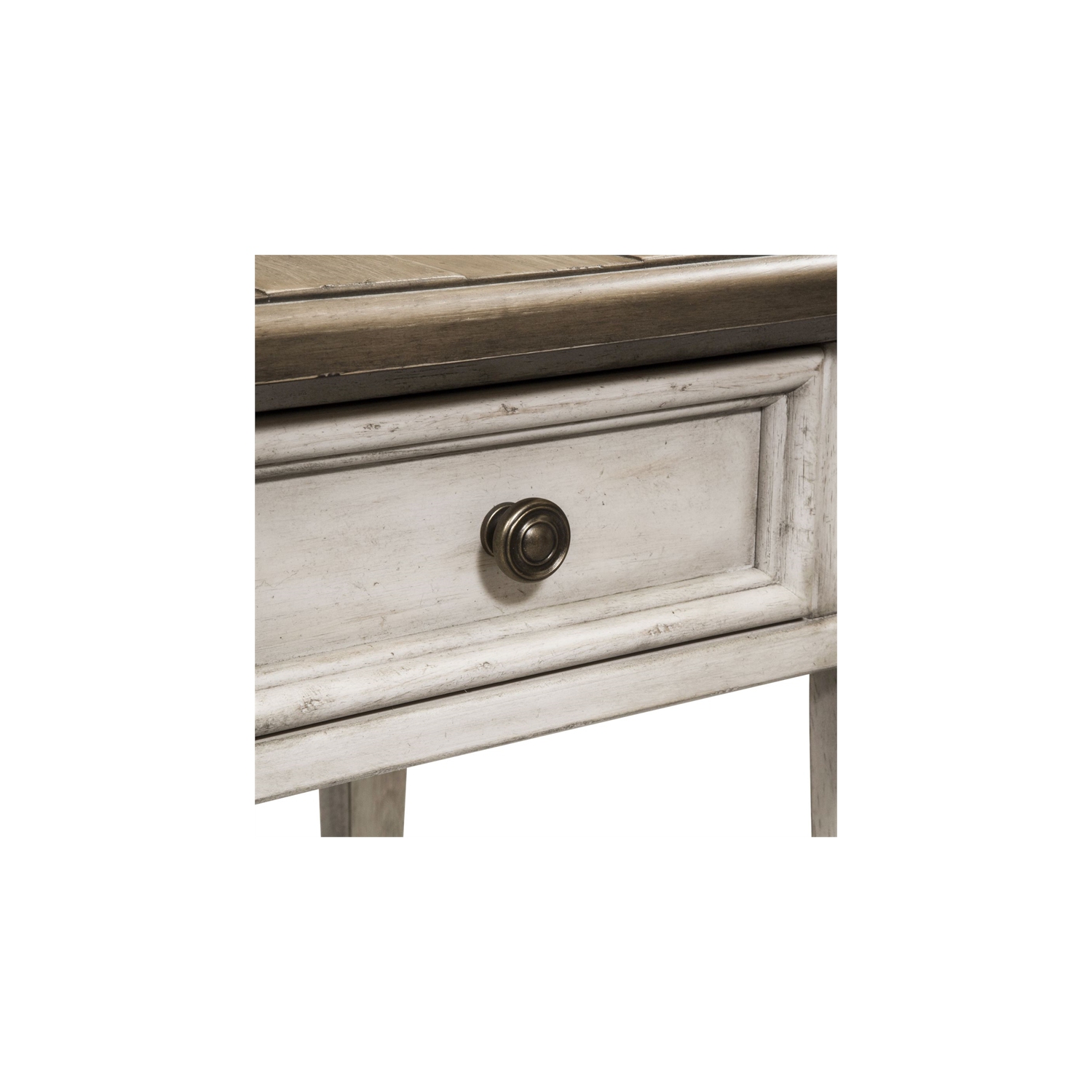 Heartland Off White Wood Drawer End Table